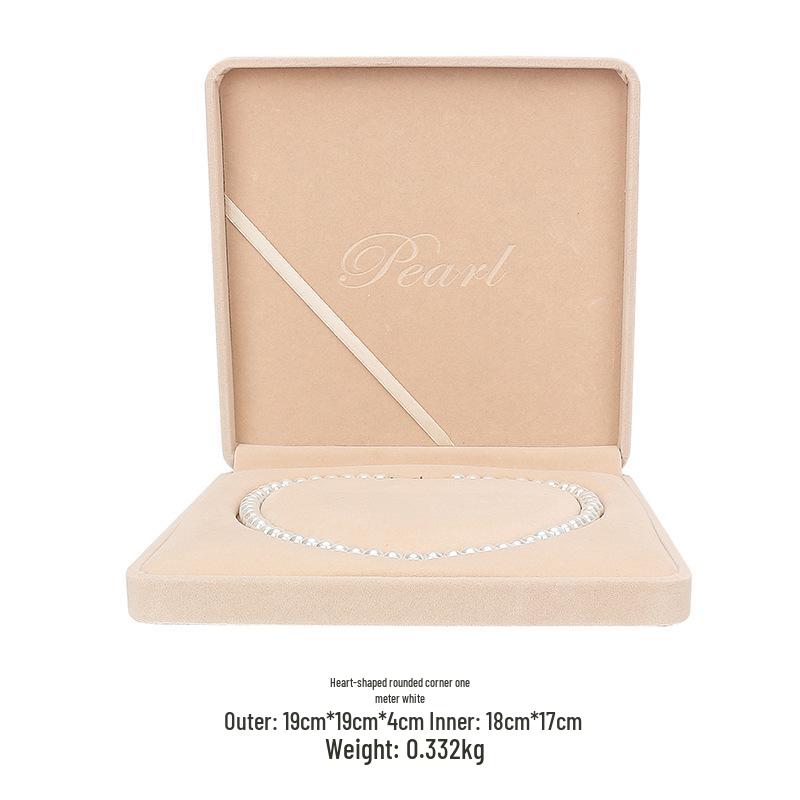 Velvet Pearl Necklace Jewelry Set Box - Mother's Day Gift Packaging and Storage Box