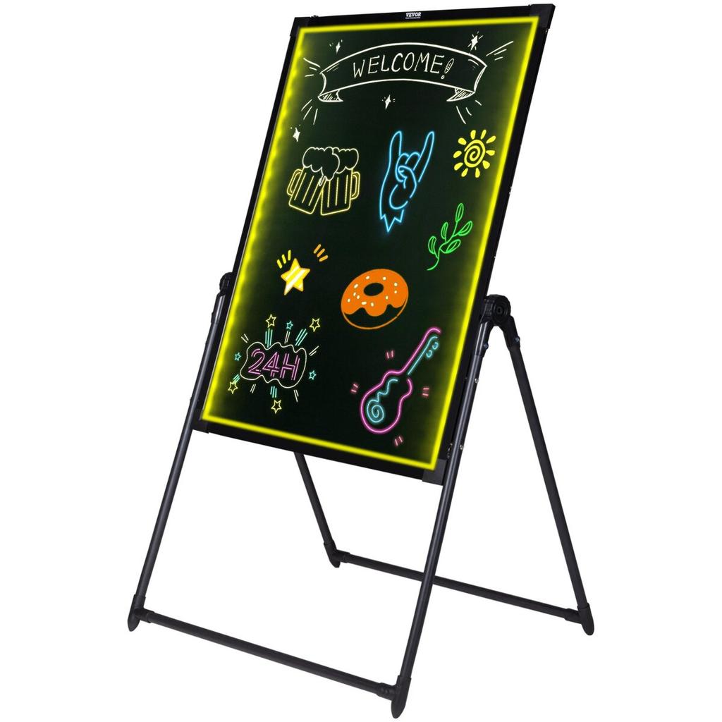 LED Message Writing Board 81.3x61 Cm Illuminated Erasable Lighted Chalkboard