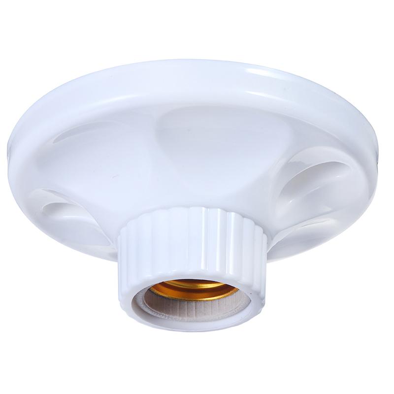 E27 Led Light Bulb Holder Round Socket Base Hanging Lamp Socket Base 6A220V-250V
