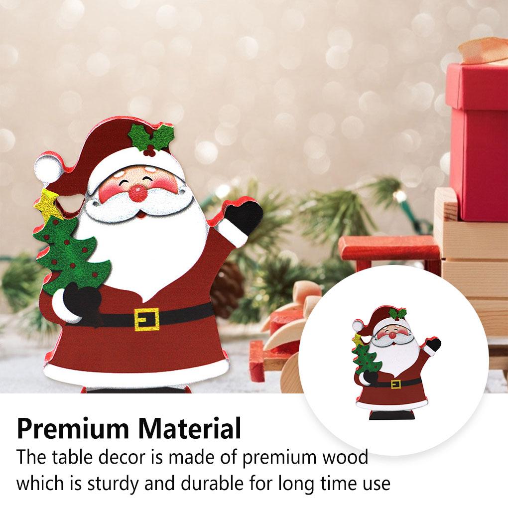Wood Table Decor Christmas Sign Farmhouse Decorative Cartoon Snowman Card Making Plaque Art Decoration Office Outdoor