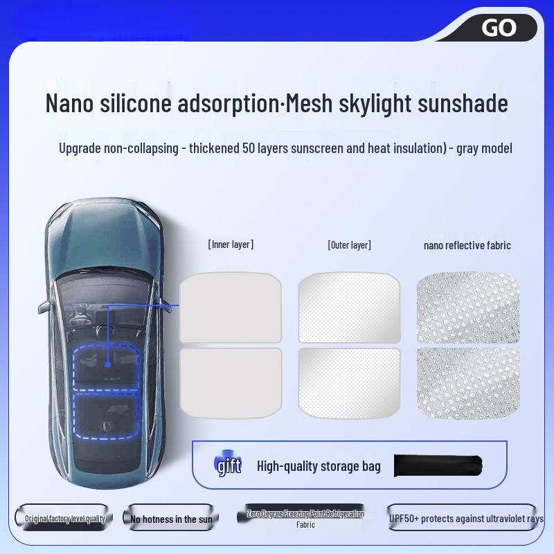 Tesla Model Y/3 Sunroof Sunshade - New Panoramic Heat Insulation Curtain