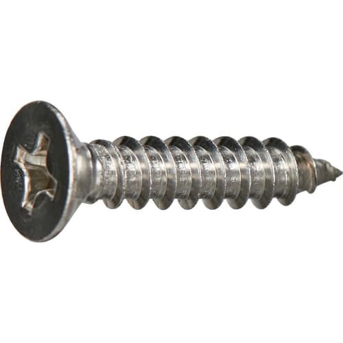 TRUSCO Countersunk Head Tapping Screws, Type 1A, Stainless Steel, M4 X 12, 10-Pack, Y836-0412