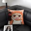 Doma U-Umaru Anime Cushion Cover Natural Linen Organic Fabric Double-Sided Printing Sofa Home Decor Gift Pillow Case