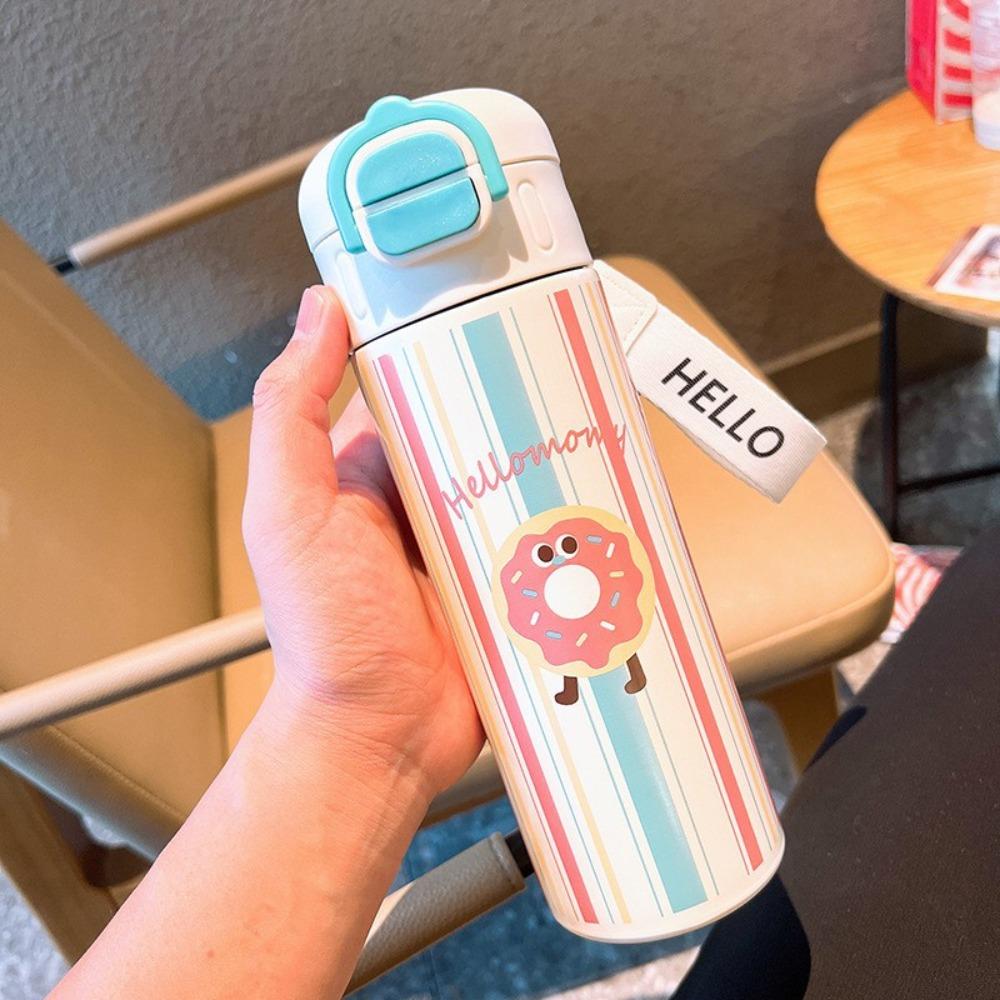 520ml Capacity Thermos Cup Double-layer Vacuum Cup Portable Vacuum Flask  Hot Travel