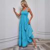 Spring and summer new women's clothing suspender waist striped holiday dress female sexy