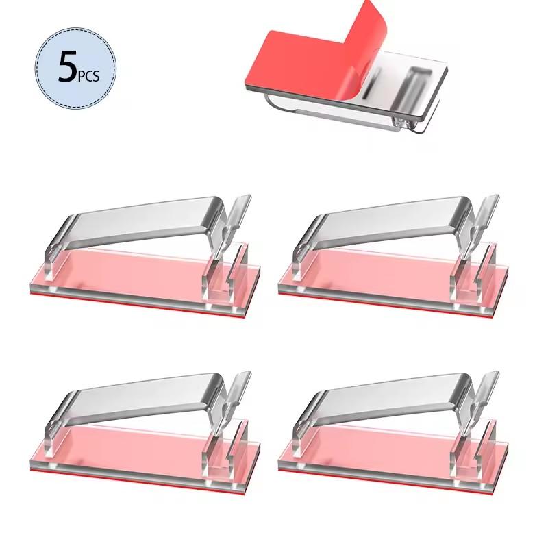 5/10/20 Pcs Self Adhesive Cable Management Clips Cable Organizers Wire Clips Cord Holder for TV PC under Desk Home Off