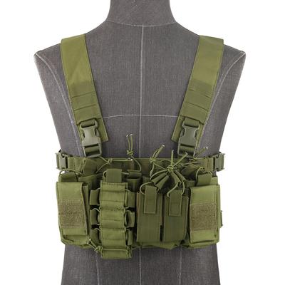 Tactical Chest Rig Bag Molle Airsoft Vest With Magazine Pouch Holster Functional Two Way Walkie Talkie Holder
