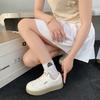 Thick-soled women's new autumn versatile breathable casual shoes, children's height increase and thinness, white shoes