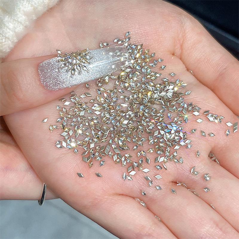 50Pcs Mini Marquise Nail Art Zircon Rhinestone Crystal Diamond Accessories For Nails Decoration Manicure Decor Supplies Material