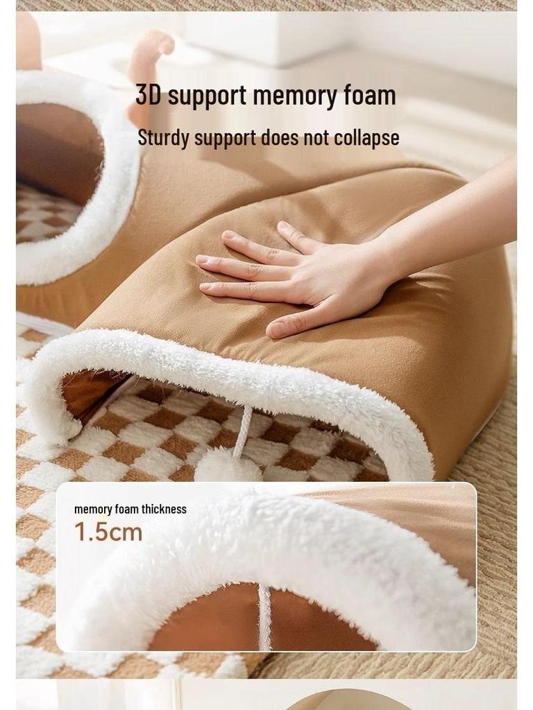 All-Season Foldable Pet Tunnel & Burrowing House for Cats and Dogs