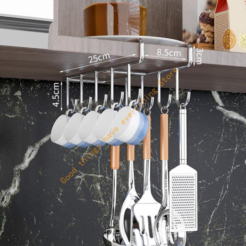 Roestvrijstalen Kastgemonteerde Houder Kookgerei Deksel Snijplank Opbergrek 55KF