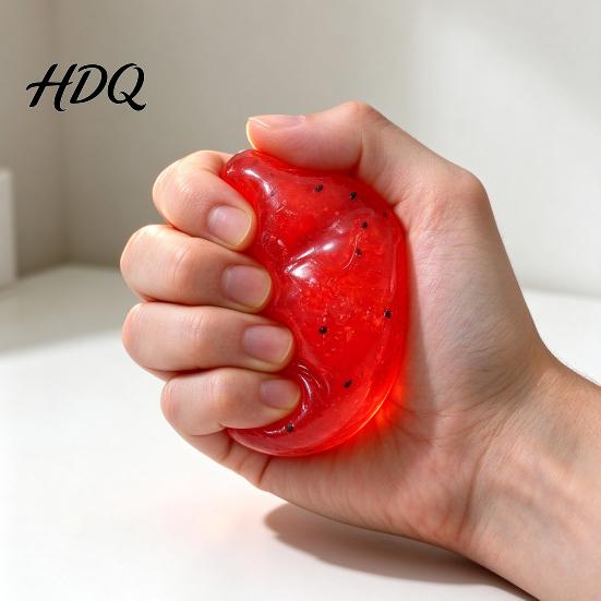 Decompression Squeeze Balls Watermelon Squishy Toy Fidget Moldable Sensory Realistic Cute Fruit Shaped Stress Ball Soft Relief Toy for Office