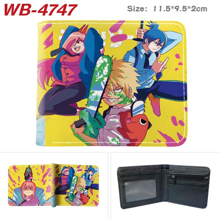Chainsaw Man Anime Wallet Portable Large Capacity Full Color Folding Leather Purse Unisex Coin Bag
