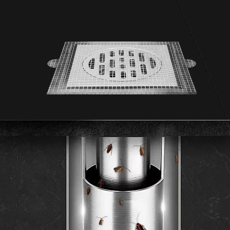 30PCS Shower Drain Hair Catcher Self-Adhesive Floor Drain Stickers Disposable Mesh Sink Strainer Filter For Bathroom kitchen