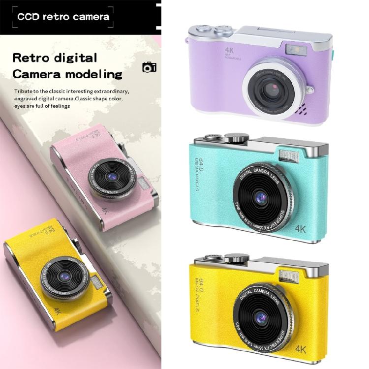 Digital Camera 4K 64MP Digital Camera for Kids Point and Shoot Camera Portable Camera for Teens Students Boys Girls