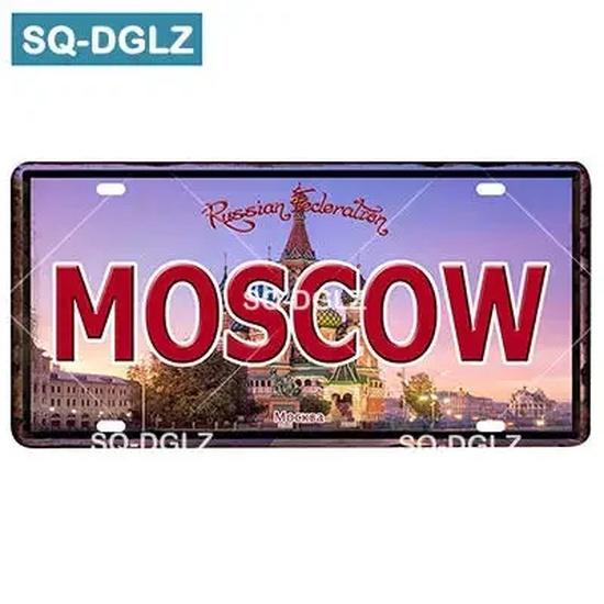 BARCELONA City License Plate Vintage Metal Tin Sign for Bar Home Wall Decor
