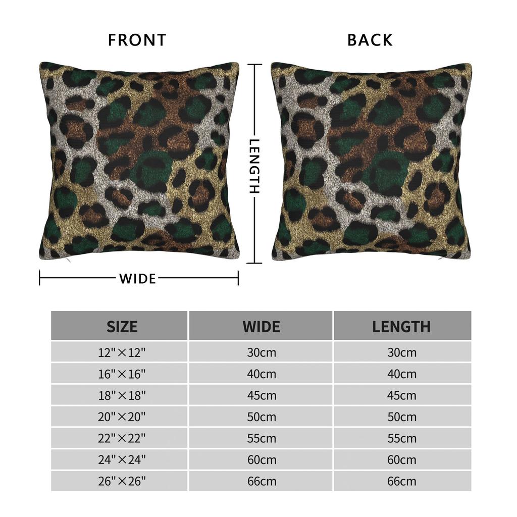 Pillow Case Durable Leopard Print Wildlife Rescue Comfy Pillow Cover For Sofa Bedroom Home Decor Novelty Pillowcases