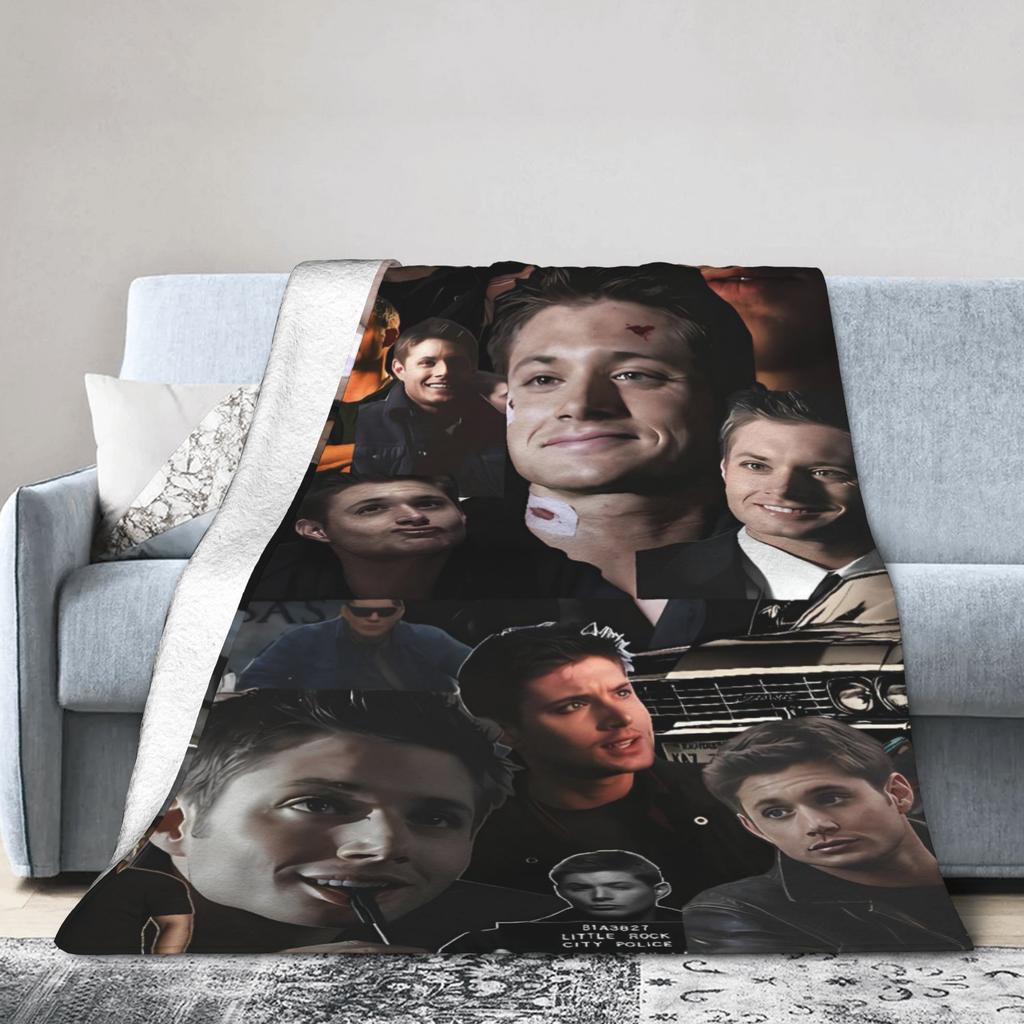 Jensen Ackles Blanket  Super Warm Fashion Plush Throw Blanket For Boy Girl Outdoor Flannel Bedspread Bed Cover