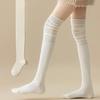 Women Thermal Socks Hosiery Autumn Winter High Tube Splicing Stockings Knee-socks Korean Style Casual Sock