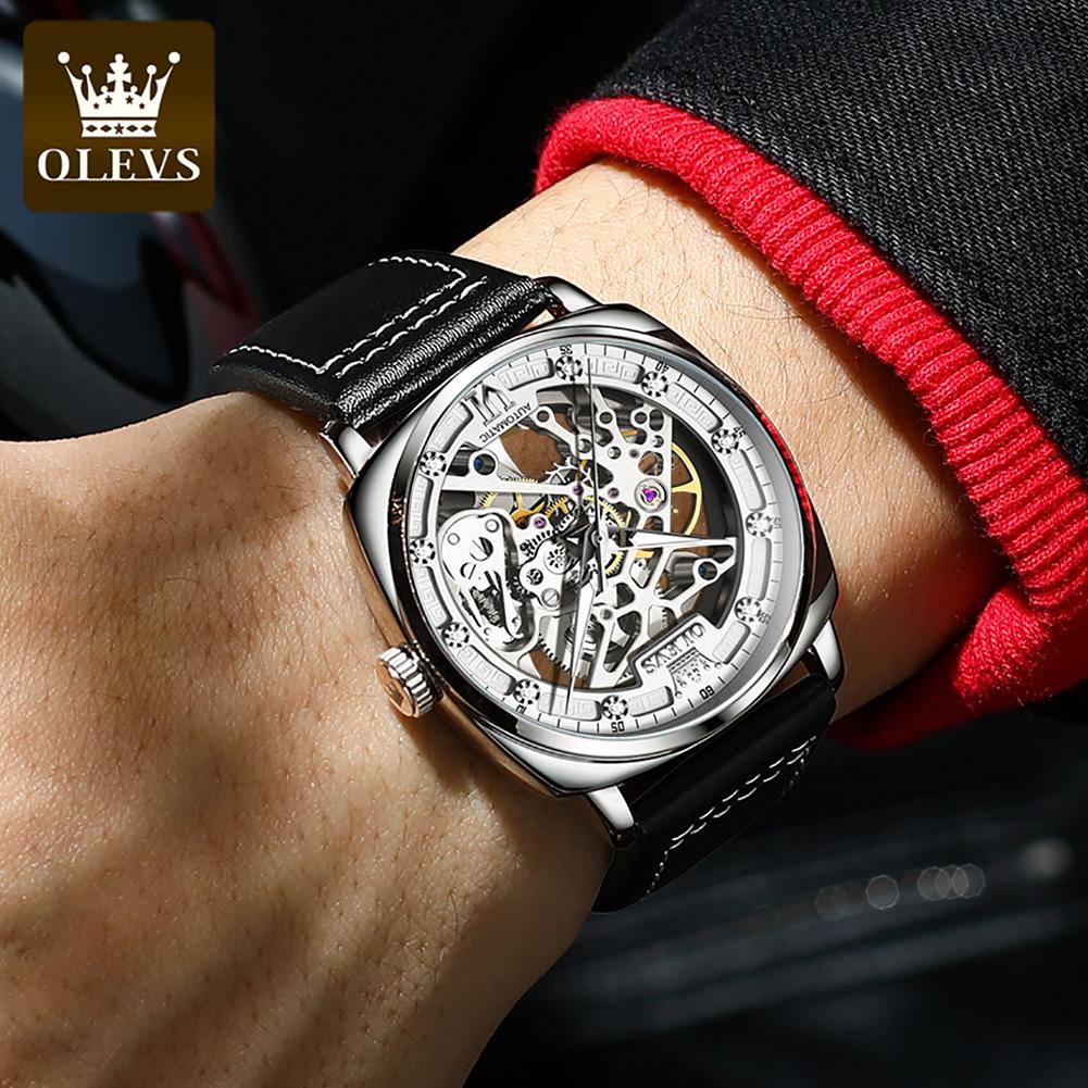 OLEVS Brand Watch Fully Automatic Mechanical Watch Hollow out Student Men's Watch Men's Watch 6651