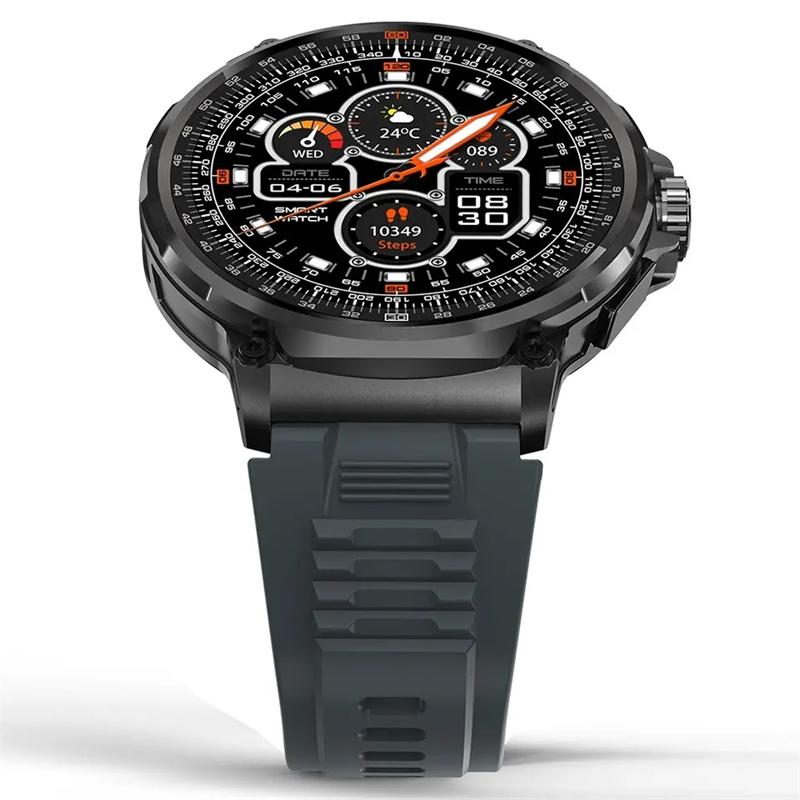 Montre connectée V69 pour hommes, appels Bluetooth, grand écran 1,85 pouce, moniteur de fréquence cardiaque, 710 mAh, moniteur d'activité physique