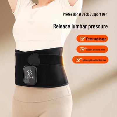 Electric Lumbar Massager with Heating & Moxibustion Waist Belt for Home Use