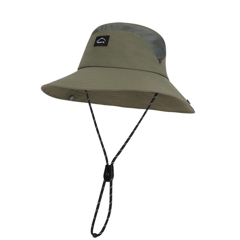 New summer sun hat men and women outdoor mountaineering fishing sun protection hat big brim quick drying waterproof breathable bucket hat