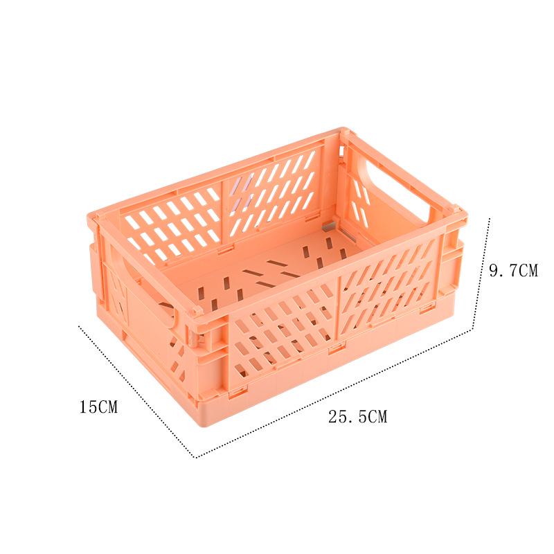 Cesto portaoggetti da scrivania pieghevole accuratamente selezionato - Design cavo in plastica per l'uso quotidiano in casa