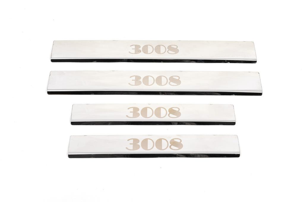 

Накладки на пороги Carmos (4 шт, сталь) для Peugeot 3008 2008-2016 гг