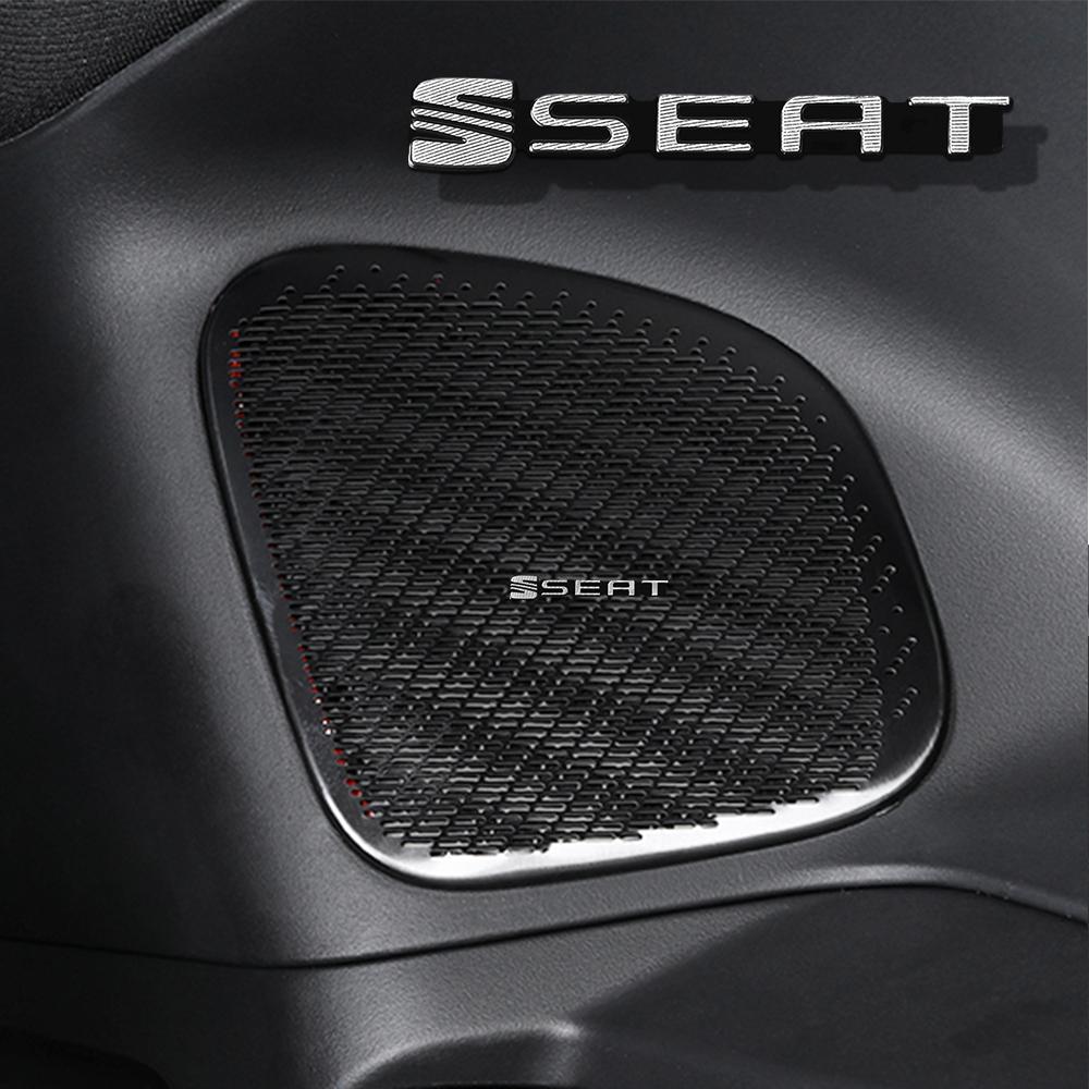 2/4Pcs Car Styling Aluminum Badge Car Audio Decorate Sticker For Seat Cupra FR Leon Ibiza Ateca E-Racer Formentor Born Alhambra HGD6S