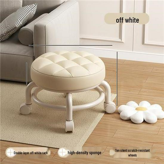 Rolling Pulley Stool for Home, Kids, Internet Celebrities, Soft, Simple Design, Ideal for Grout, Manicure, Pedicure.