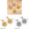 Orecchini Girasole Acciaio Inossidabile Minimalista Geometrico Gioielli Per Donna