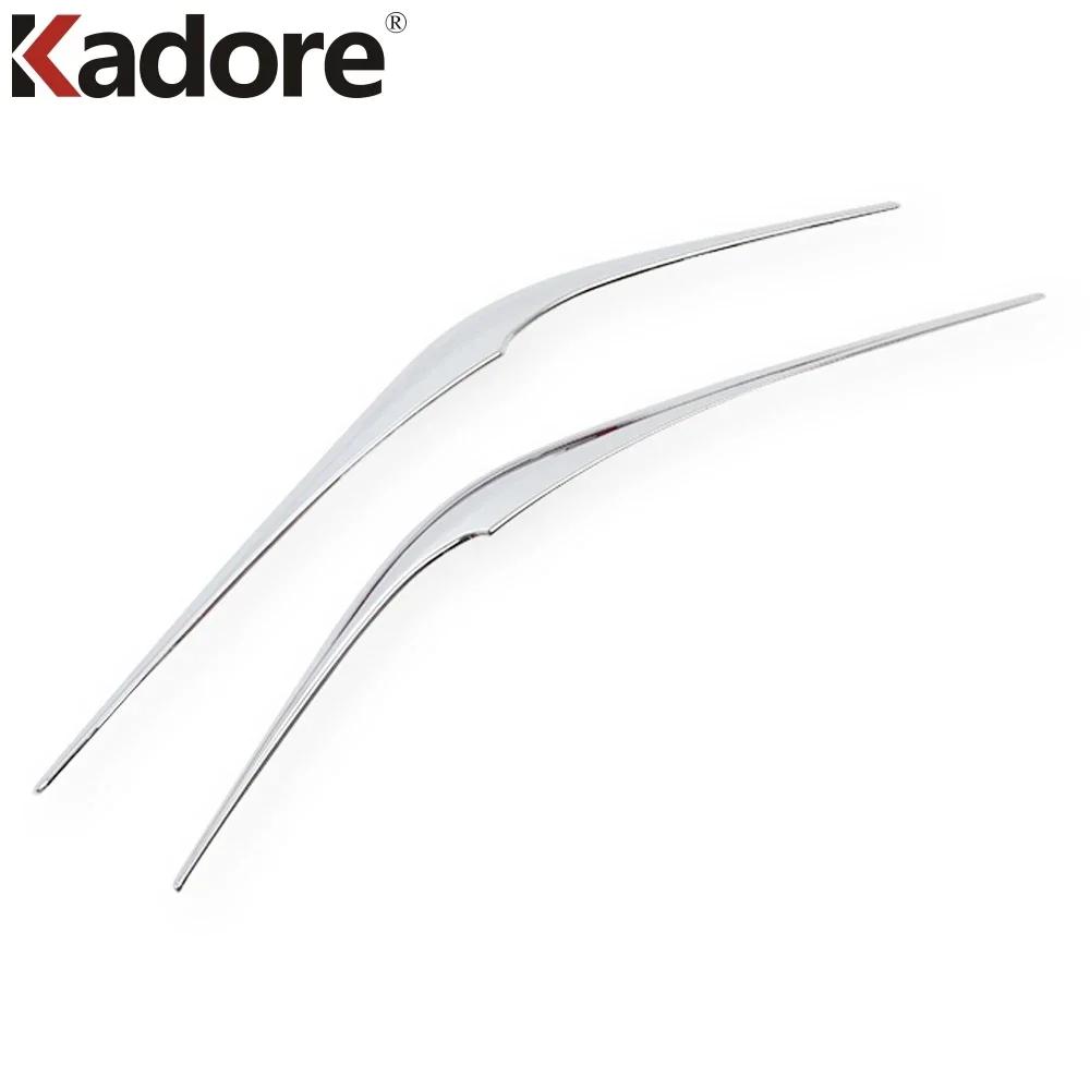 Front Head Light Lamp Eyebrow Cover Trim For Mazda CX-5 CX5 KF 2017-2024 Carbon Fiber Car Headlight Eyelid Strip Accessories