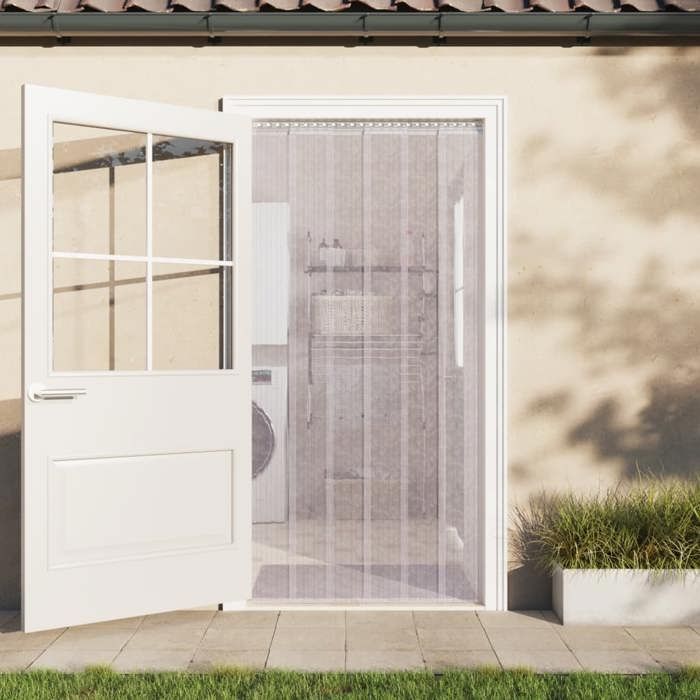 VidaXL Rideau de porte transparent 300 mmx2,6 mm 25 m PVC, bande de porte, rideau de bande pvc, rideau de porte pvc 153864