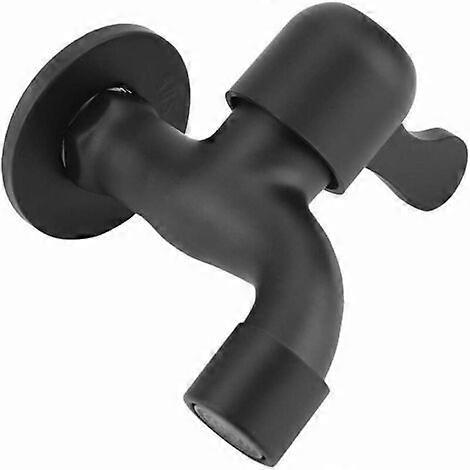 Black 304 Stainless Steel Wall Mounted Garden Faucet for Bathroom Package(1/2 Caliber)
