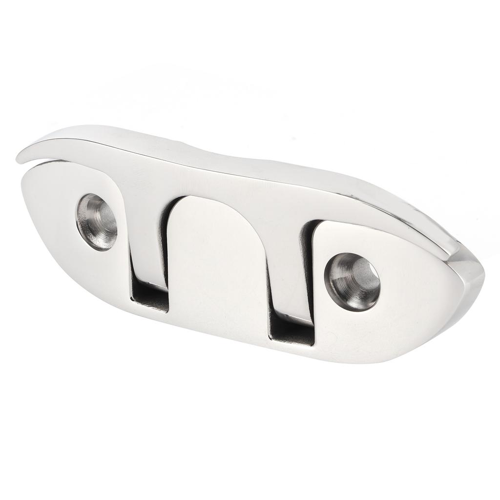 Folding Cleat Stainless Steel Flip Up Dock Cleat for Mooring Boat Kayak Marine 4.7in