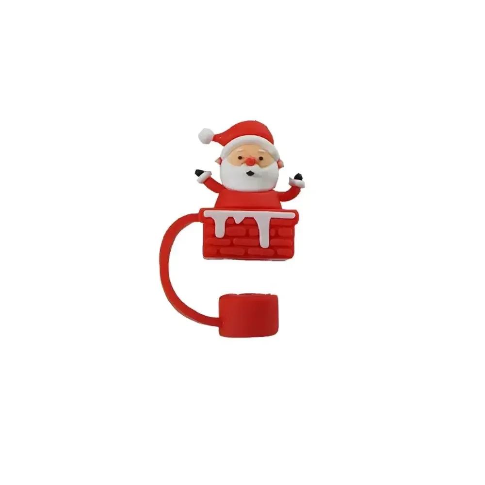 10mm Drinking Straw Cap Leak Stopper Christmas Gift Cute Silicone Straw Sleeve Party Decor Cup Accessories Spill Proof Stopper