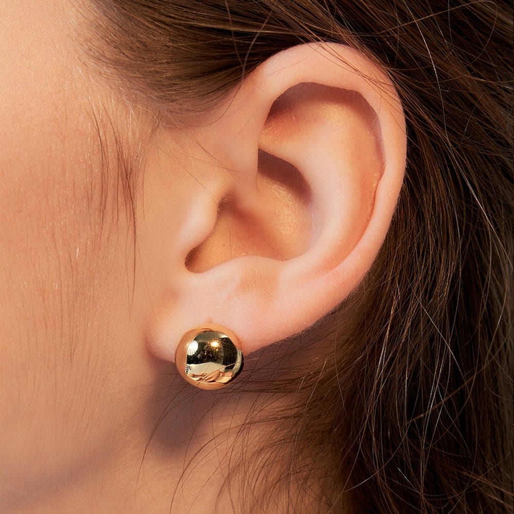 [Hei][Worn by Jung Yu-jin, Seo Hyun-jin, Taeyeon, Jang Yoon-ju, Lee Hyun-yi, and Hye-ri from Solo Hell] Dome Post Earring