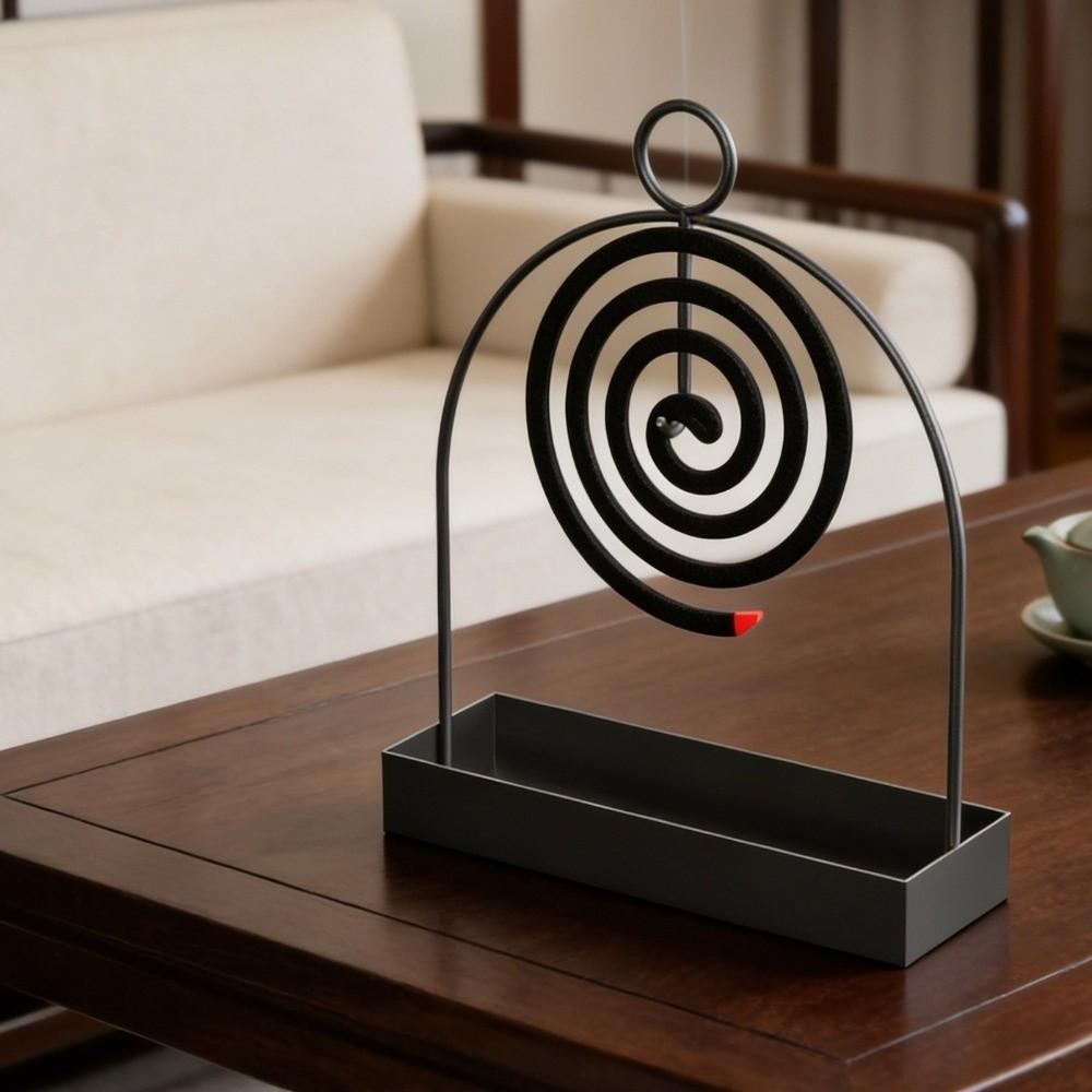 With Tray Mosquito Coil Holder Metal Incense Burner Mosquito Repellent  Home Indoor Bedroom Decor