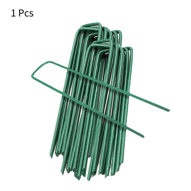 Shaped U Nail Pins Metal Fixed Plant Lawn Garden Pegs Stake Robust Netting