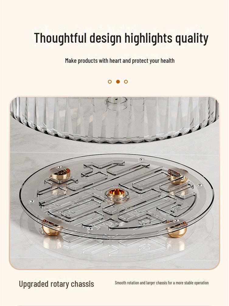 Raft rotativ din plastic pentru condimente și organizator cosmetic