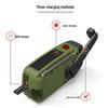 Portable Solar Hand-Crank Emergency Power Generator with LED & Multi-Band Radio