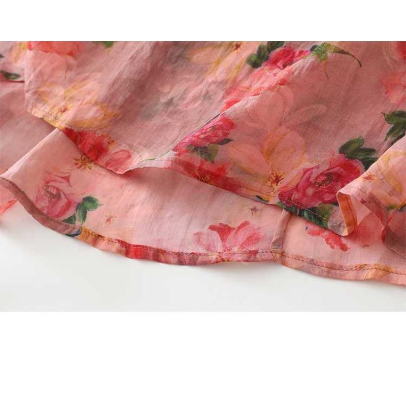 Personalized Diagonal Plate Button Printed Split Modified Dresses