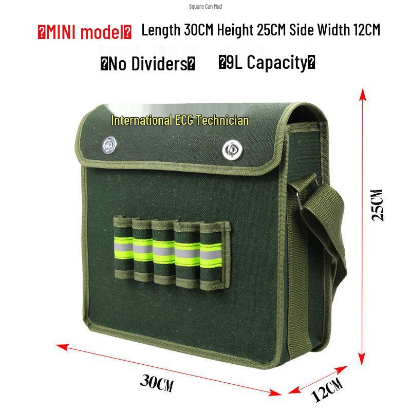 Thickened Canvas Electrician Tool Bag - Multifunctional, Durable Pouch for Construction & Repair, Available In Large and Medium Sizes