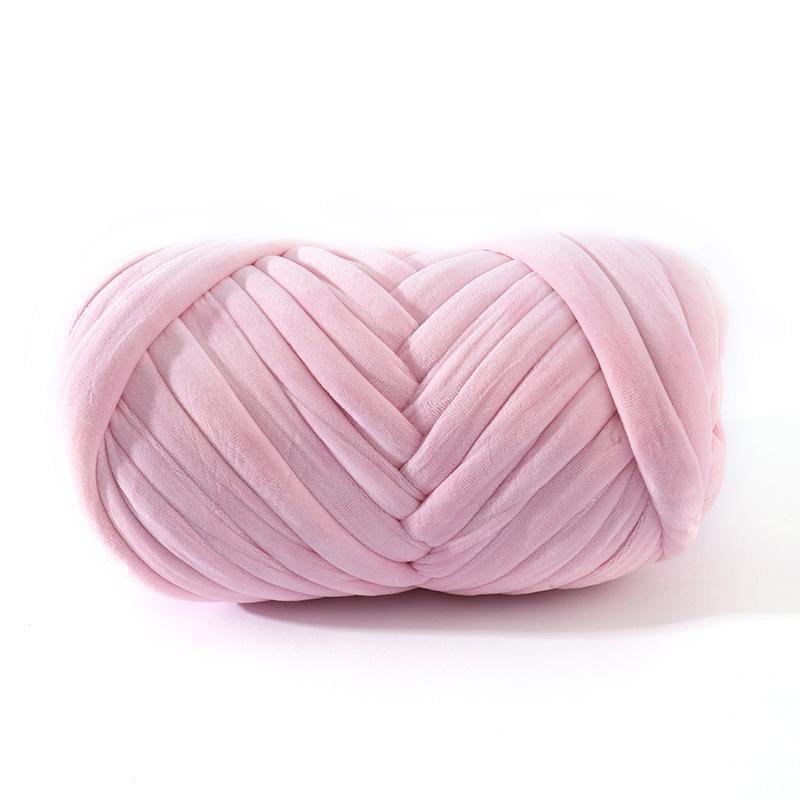 New Velvet Core-Spun Yarn for DIY: 3cm Thick Handmade Blanket, Pillow, Wool Fabric, Strip Yarn, Cat Bed.