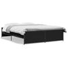 Bed Frame Black 150x200 cm Particleboard and Metal