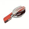 Outdoor Camping Portable Fork Knife Tableware Tools Stainless Steel Multi-Function Folding Spoon&Fork Knife Travel Sets