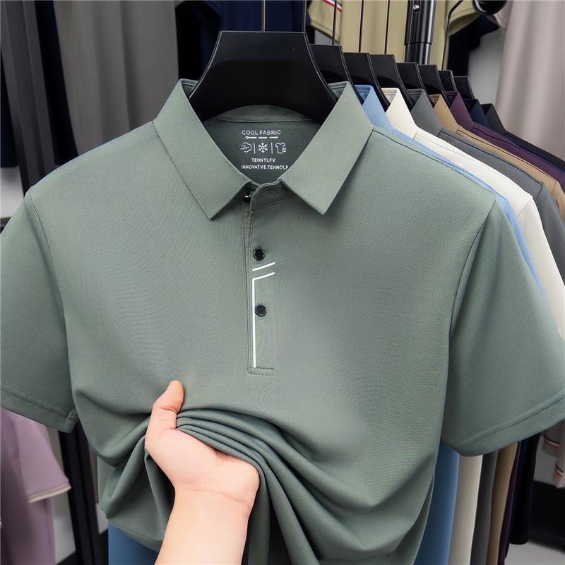 

Cross26 Summer Men s Antibacterial Cool Short Sleeve Polo Shirt XXL светло-зеленый