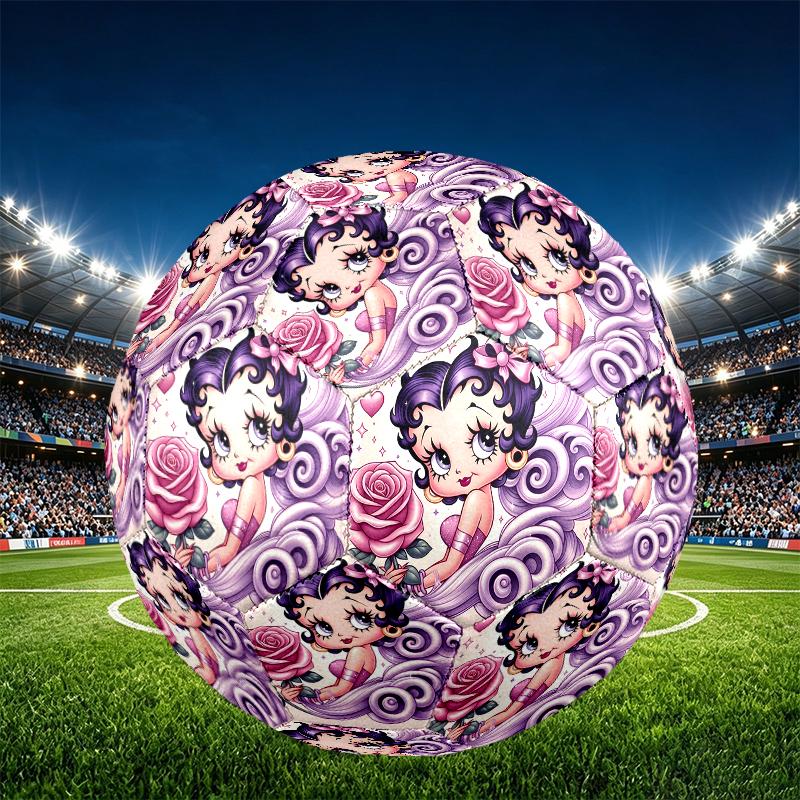 Sexy Doll Print Size 5 Soccer Ball, PU Wear Resistant Football for Match Training and Daily Practice, Birthday Gift for Soccer Fans