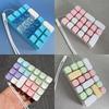 9-key 24-key Finger Button Toys Plastic Keycap Antistress Toys Keyboard Key Chain  for Adults Kid